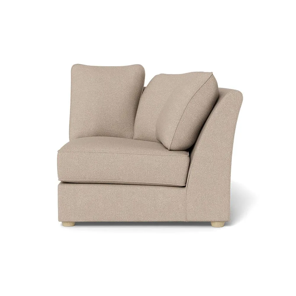 L-Shaped Corner Unit Left Hand - Pearl, Boucle
