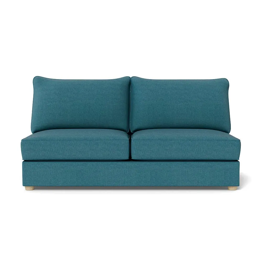 Large Armless Sofa Unit - Blue, Cotton image