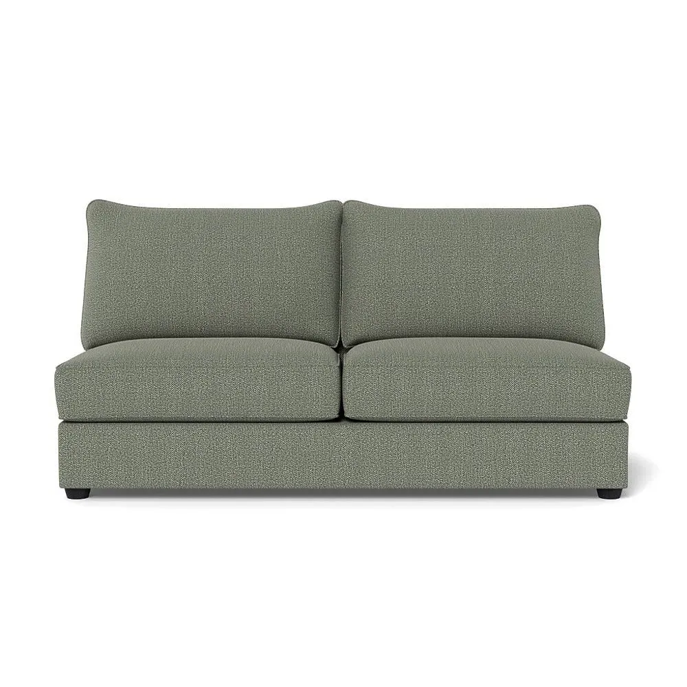 Large Armless Sofa Unit - Grey, Boucle