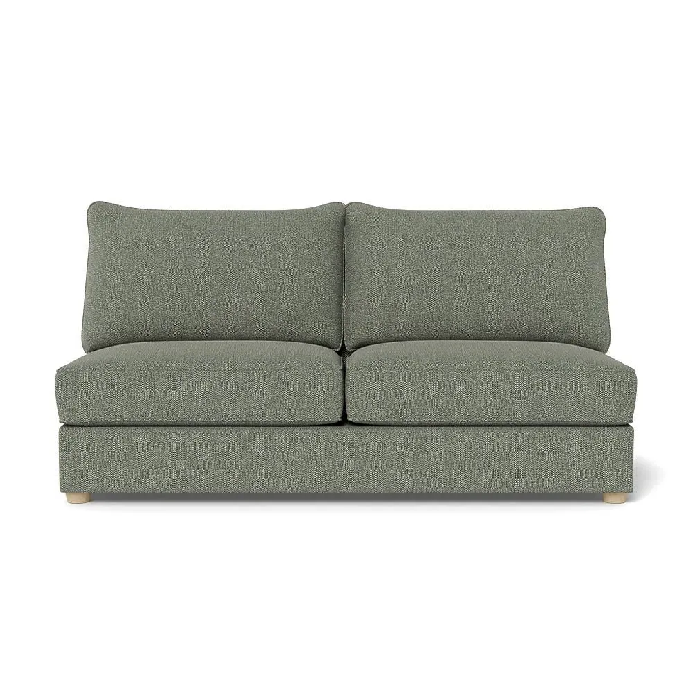 Large Armless Sofa Unit - Grey, Boucle