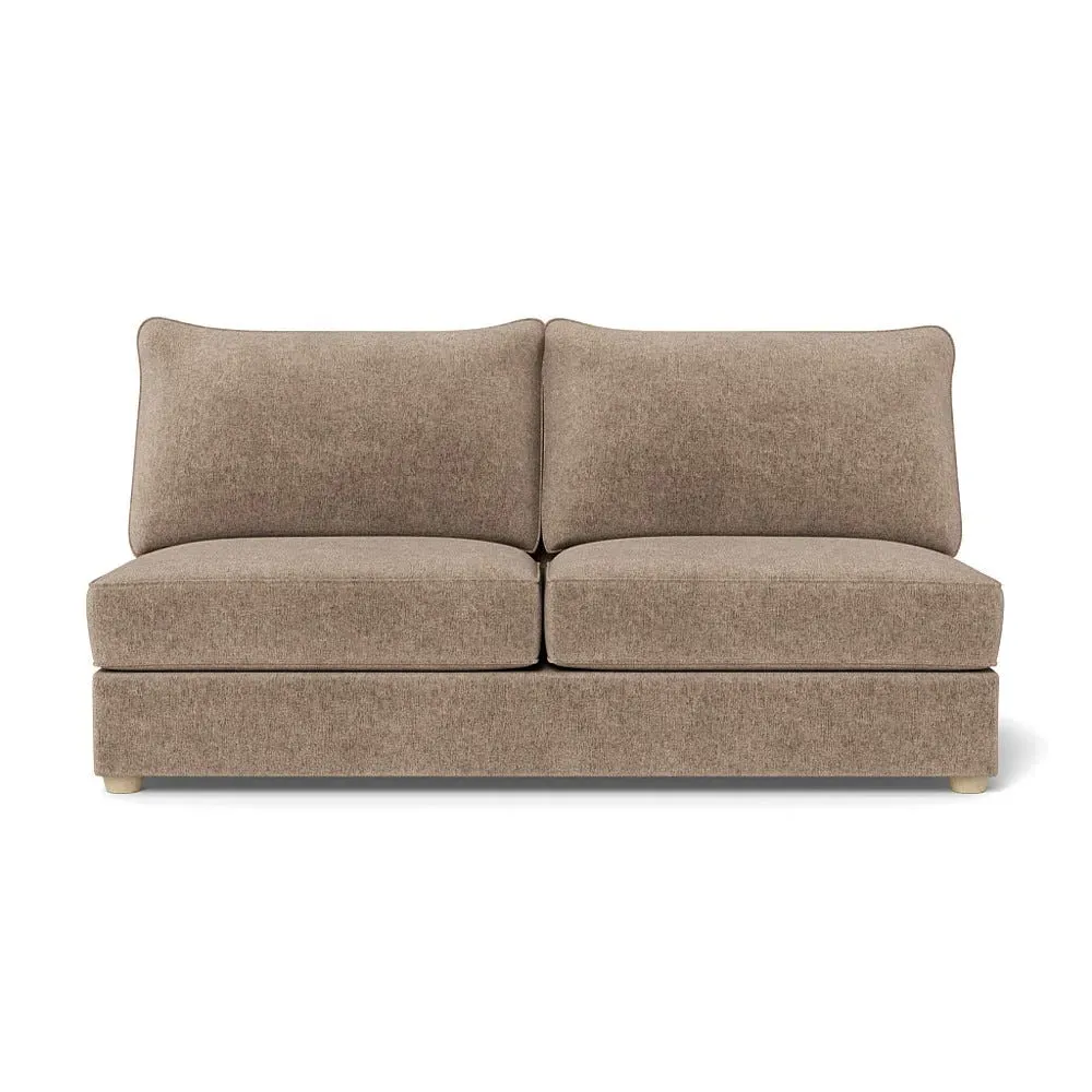 Large Armless Sofa Unit - Natural, Boucle