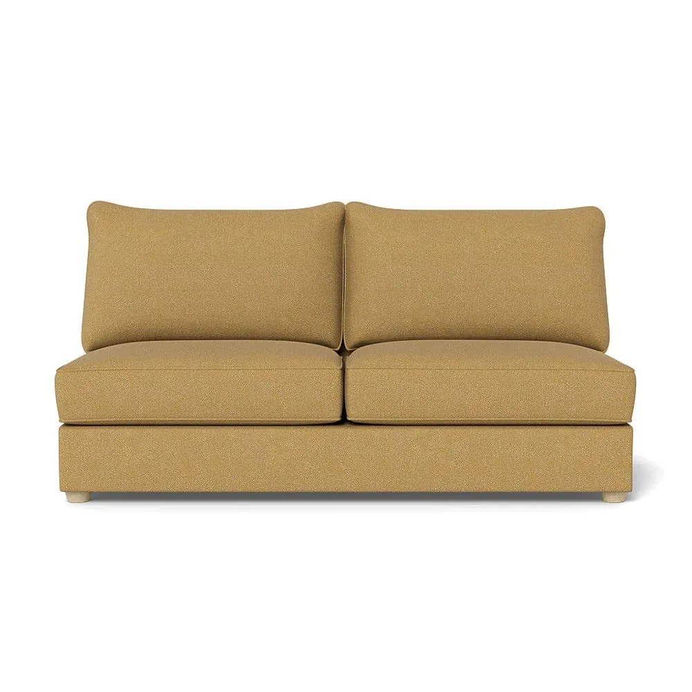 Large Armless Sofa Unit - Yellow, Boucle