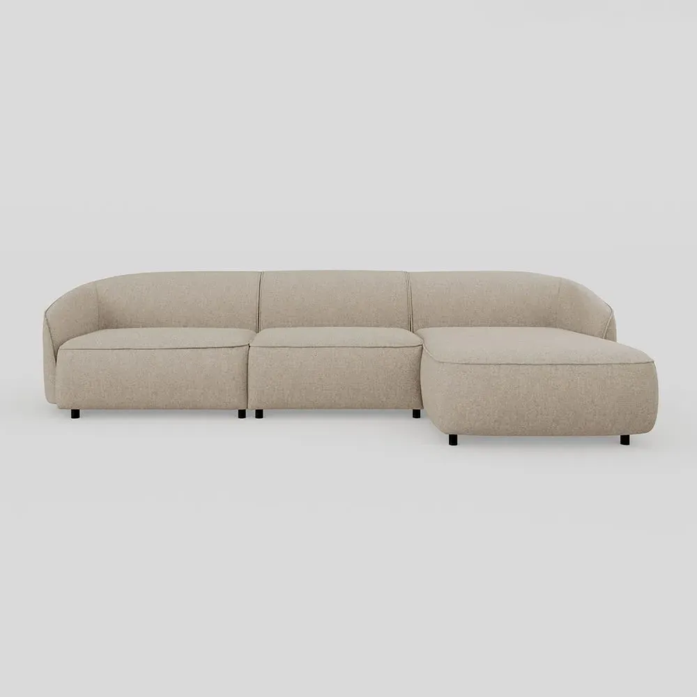 Large Chaise Sofa LHF - Natural, Fabric