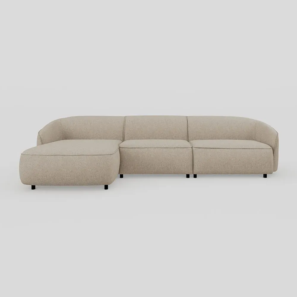 Large Chaise Sofa RHF - Natural, Broadweave