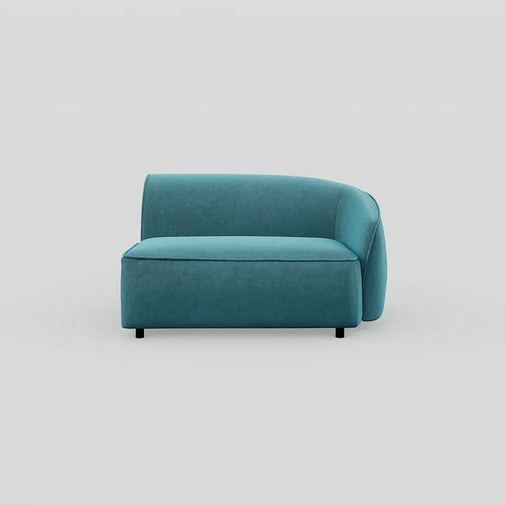 Large Corner Module LHF - Blue, Velvet