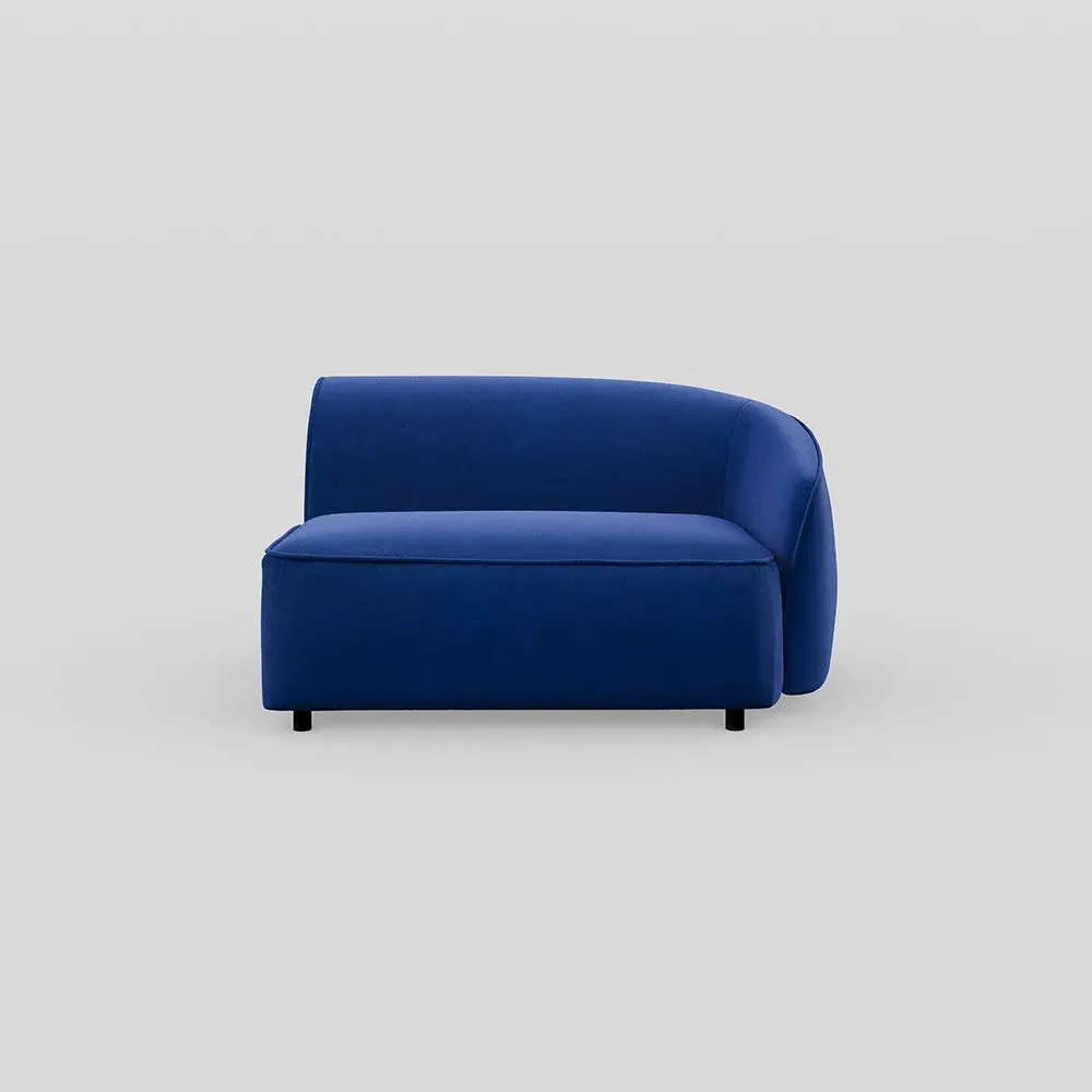 Large Corner Module LHF - Blue, Velvet