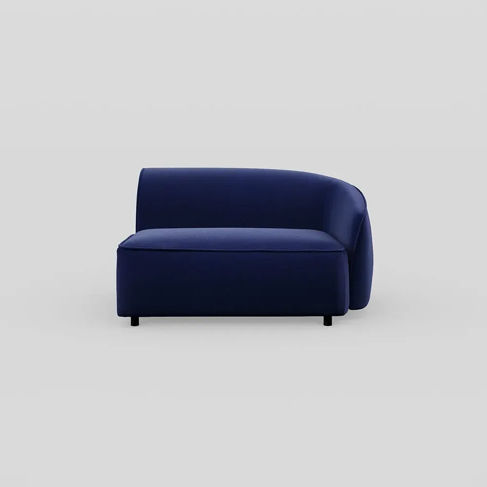 Large Corner Module LHF - Blue, Velvet