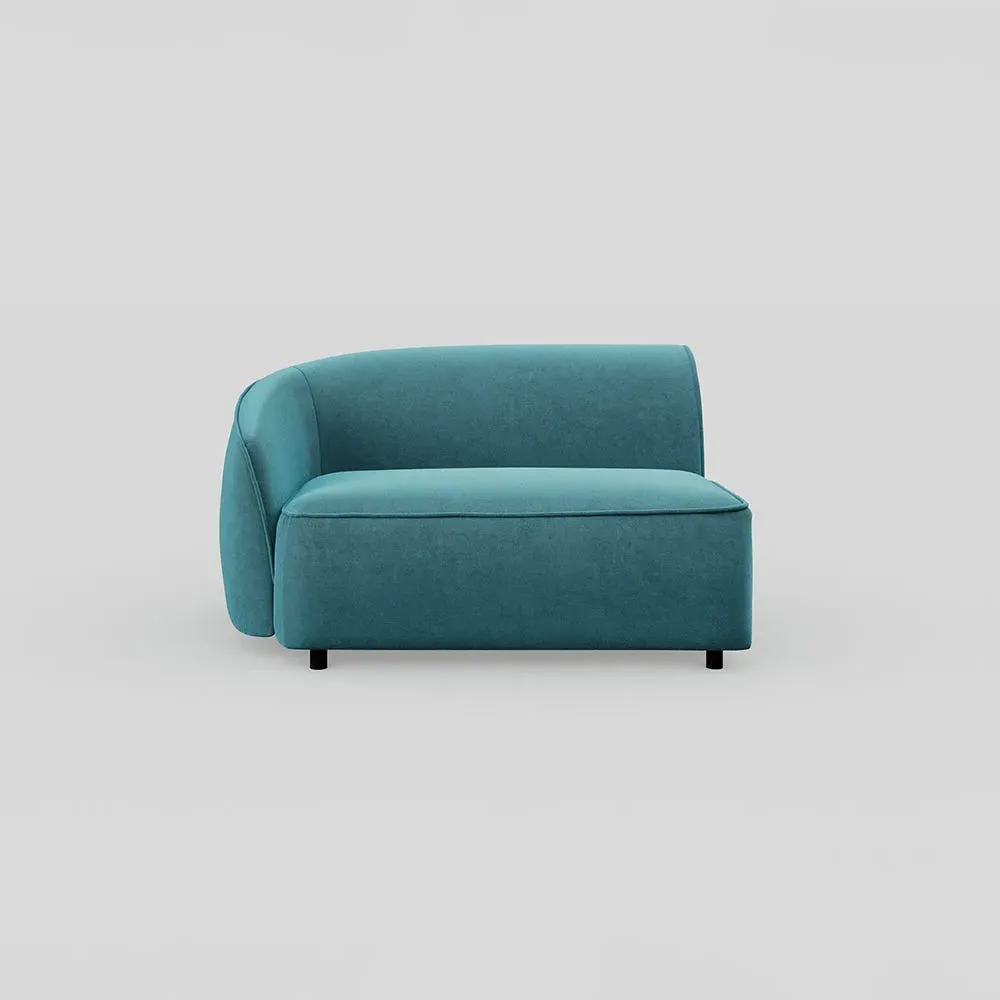 Large Corner Module RHF - Blue, Velvet