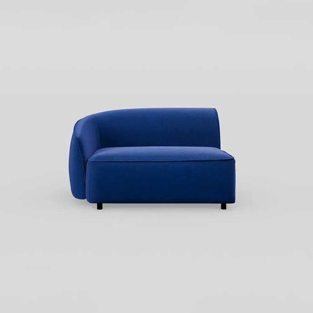 Large Corner Module RHF - Blue, Velvet