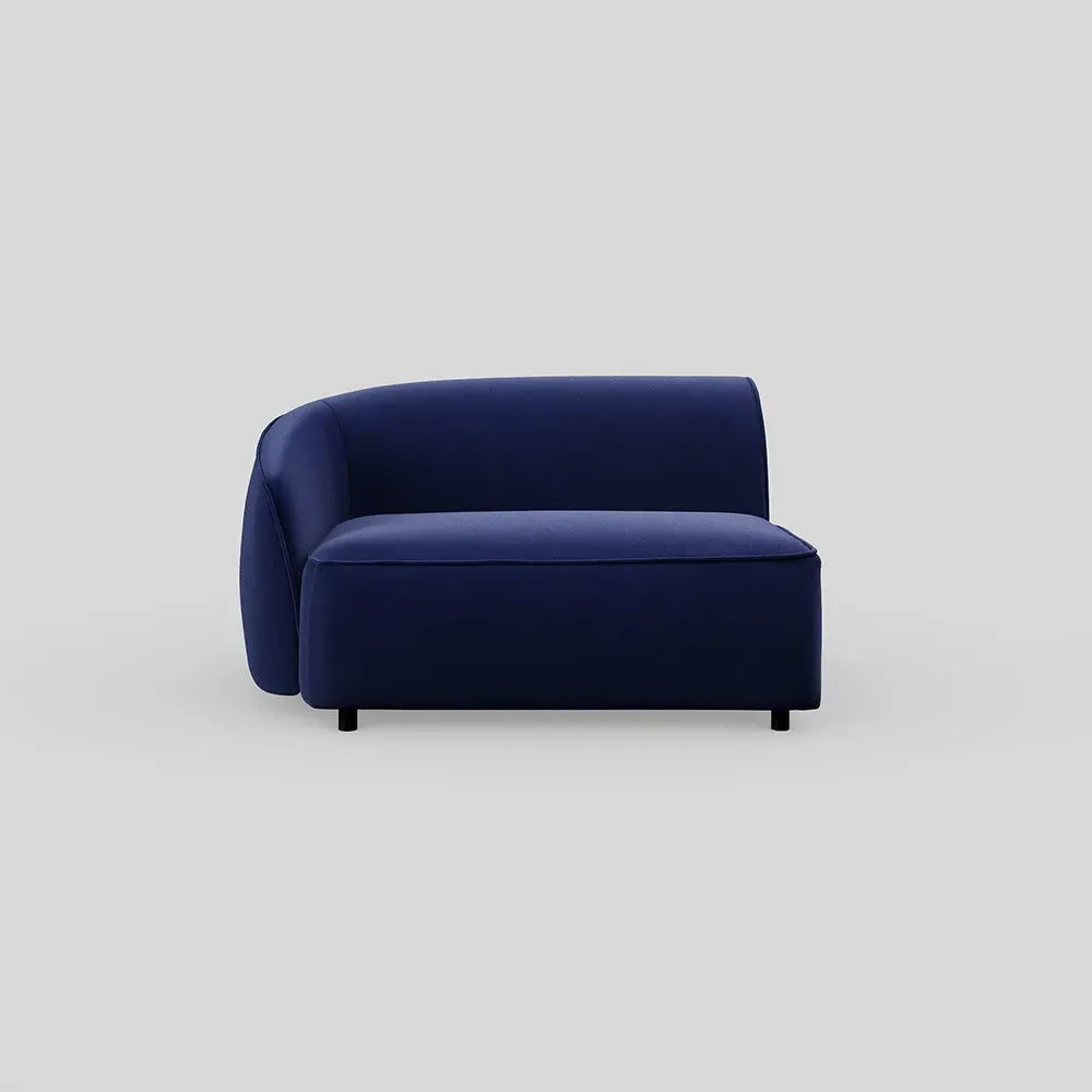 Large Corner Module RHF - Blue, Velvet
