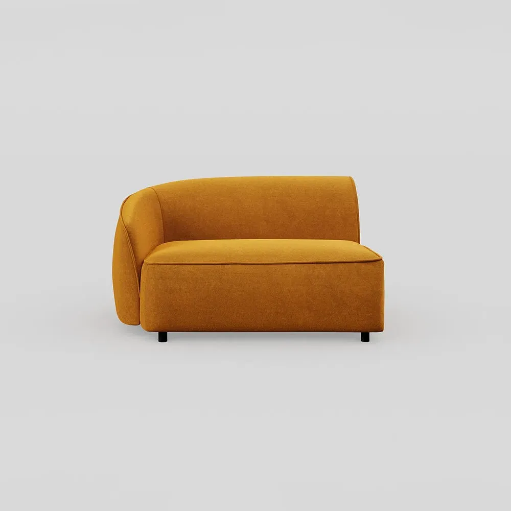 Large Corner Module RHF - Yellow, Velvet