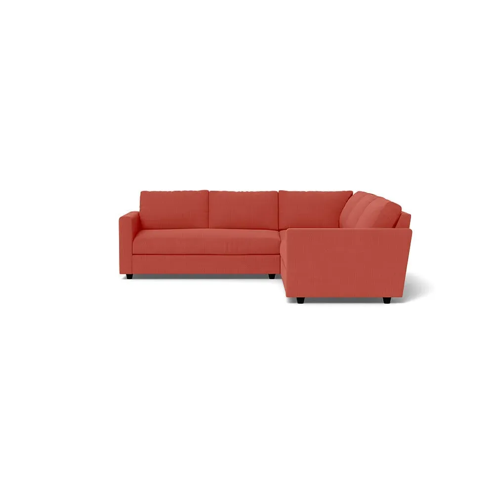 Large Corner Sofa - Red, Linen image
