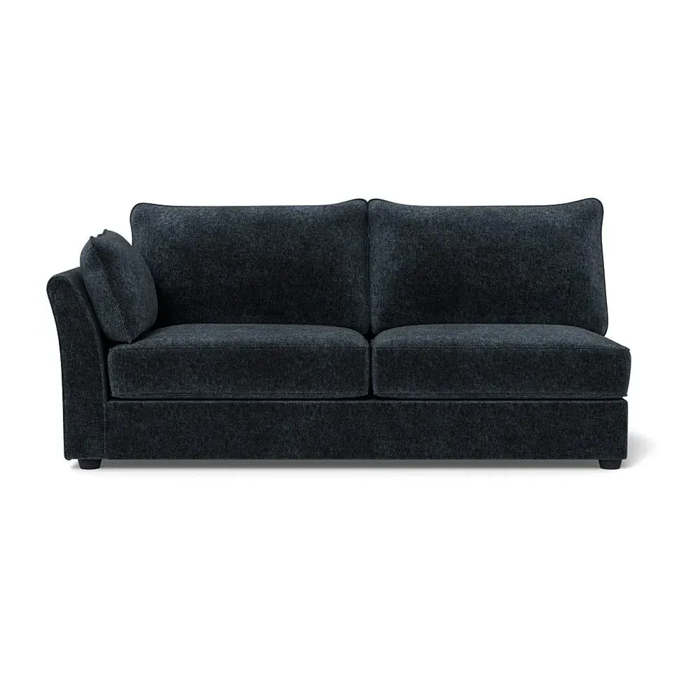 Large Corner Sofa Unit RHF - Blue, Boucle Velvet