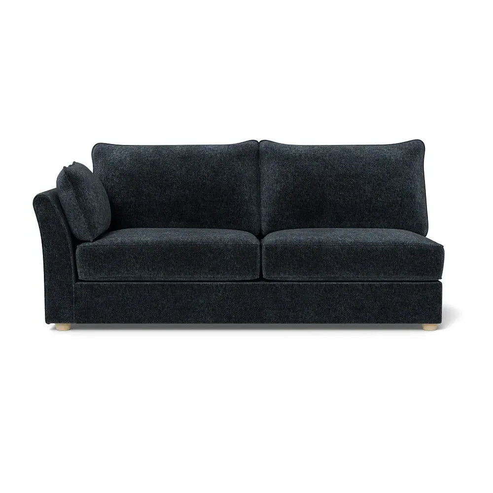 Large Corner Sofa Unit RHF - Blue, Boucle Velvet