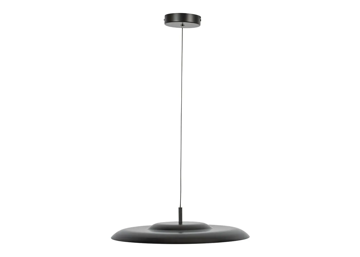 Large LED Pendant Light - Black, Metal