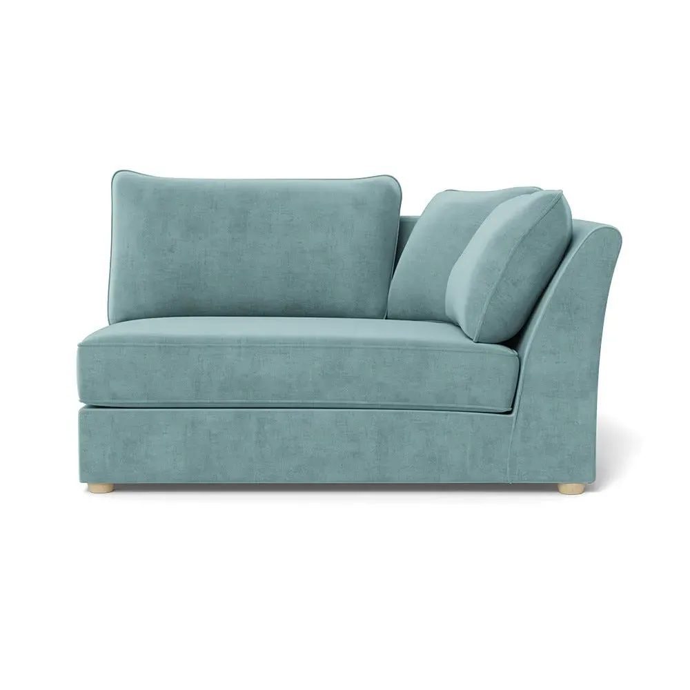 Large LHF Corner Unit - Blue, Velvet