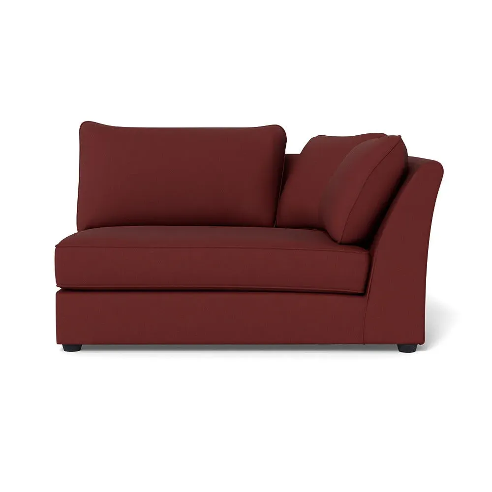Large LHF Corner Unit - Red, Linen-Cotton