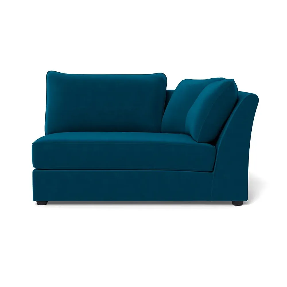 Large LHF Corner Unit - Teal, Velvet