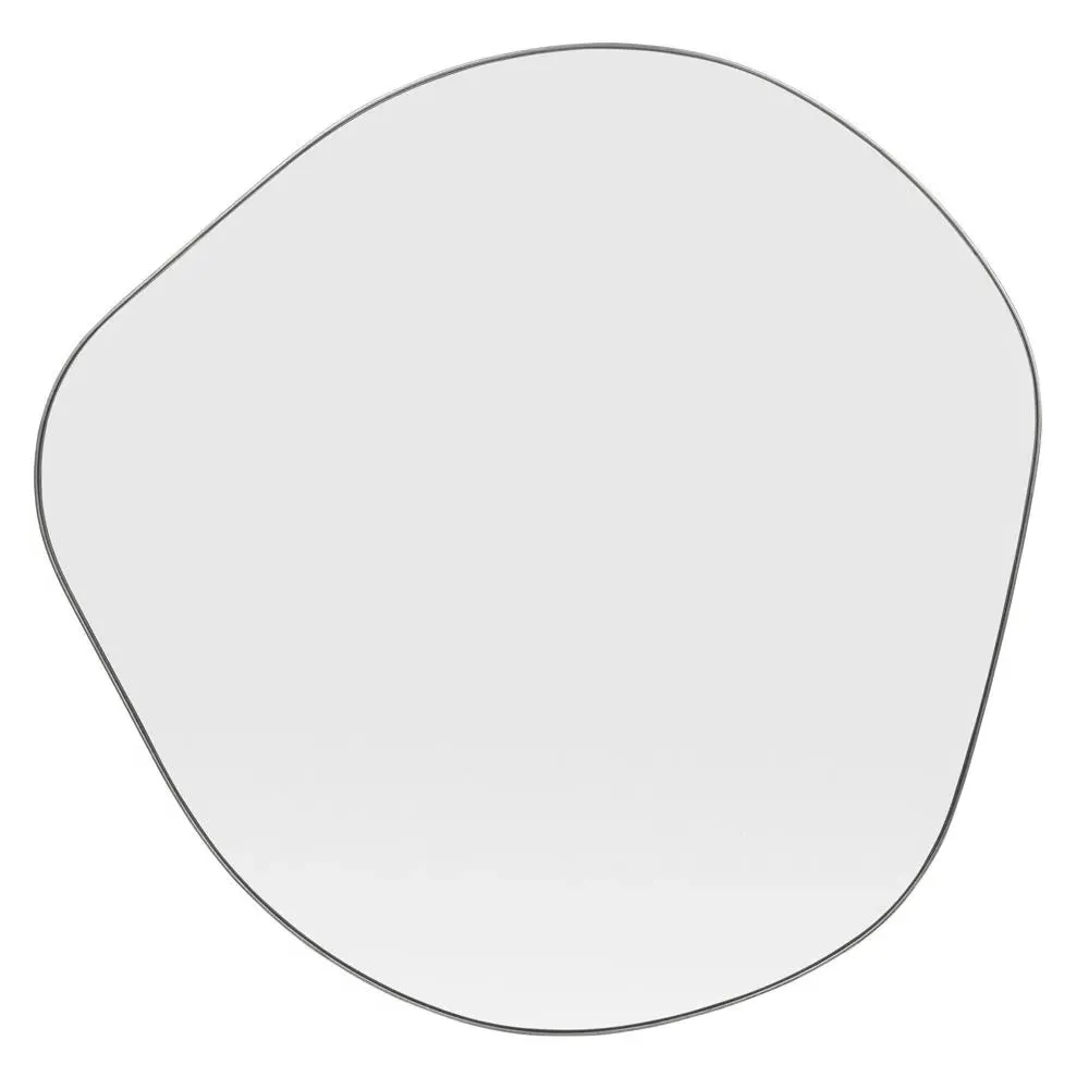 Large Organic Mirror with Fine Edge - Silver