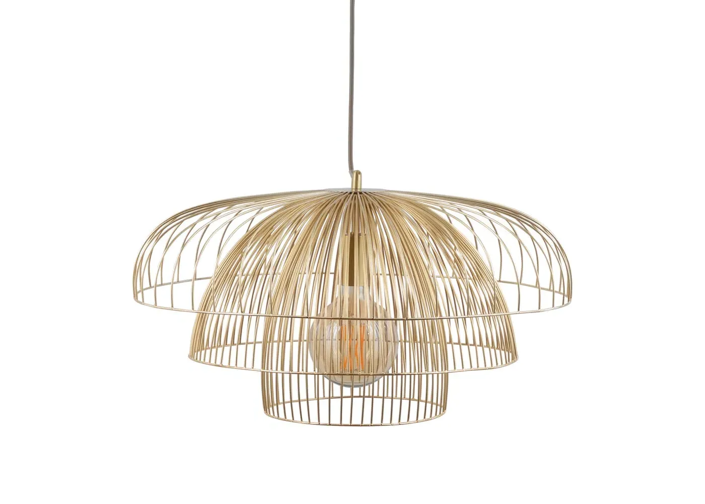 Large Pendant Light - Brass, Satin Finish