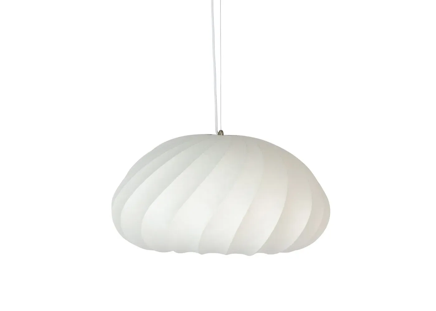 Large Pendant Light - White, Silk Fibre image