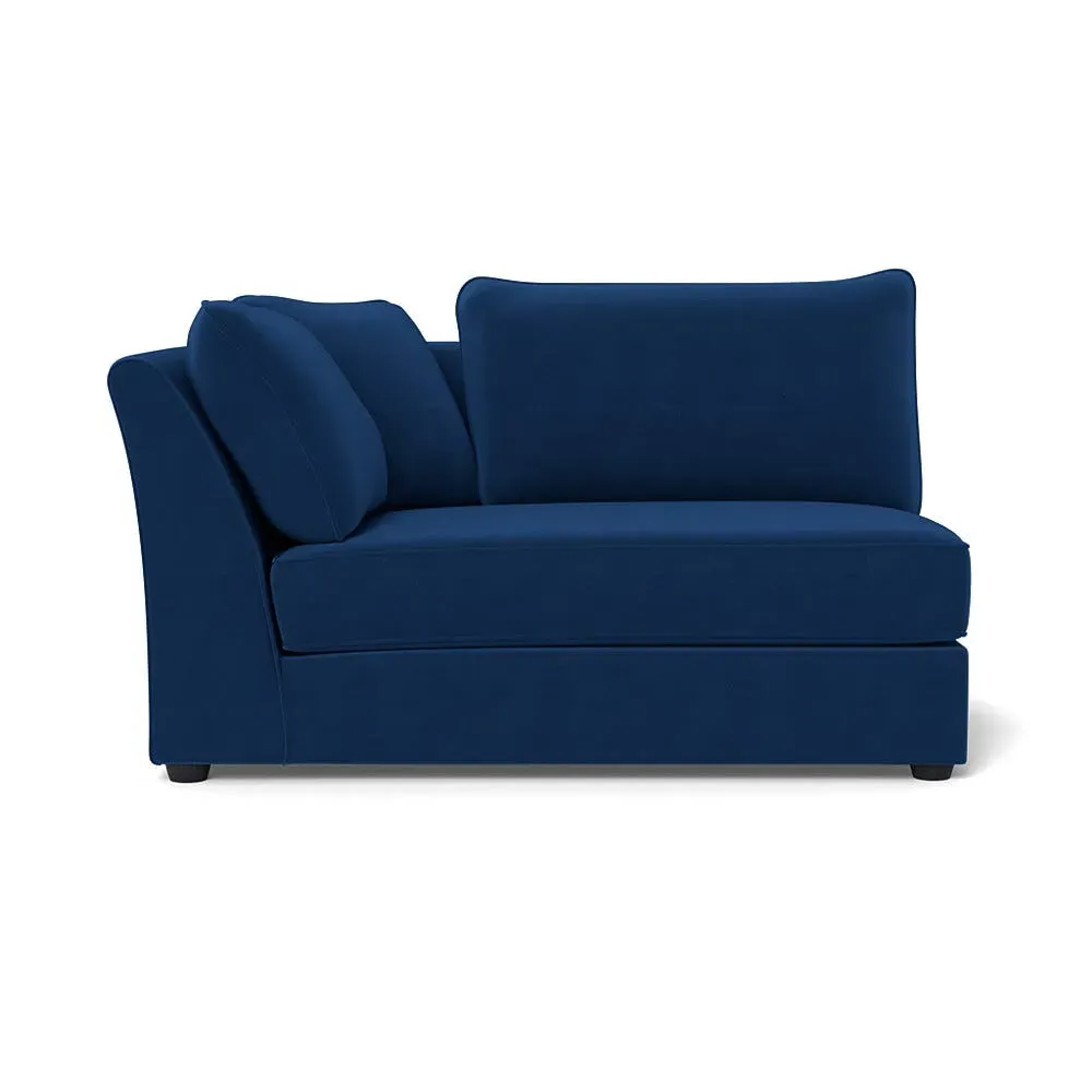 Large RHF Corner Unit - Blue, Velvet
