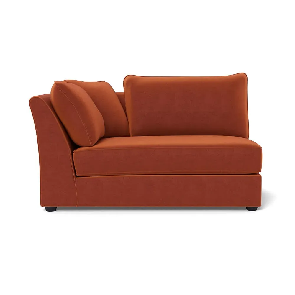 Large RHF Corner Unit - Brown, Cotton Velvet