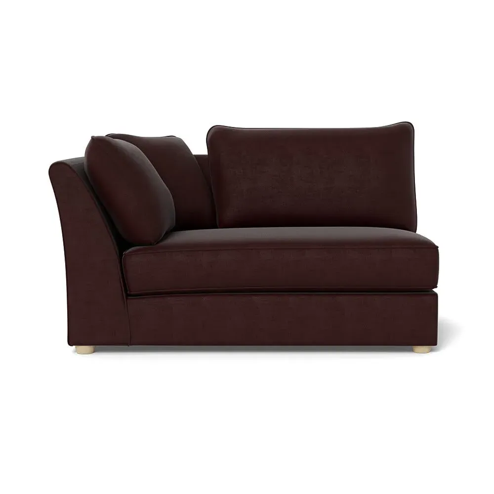 Large RHF Corner Unit - Brown, Luxe Velvet