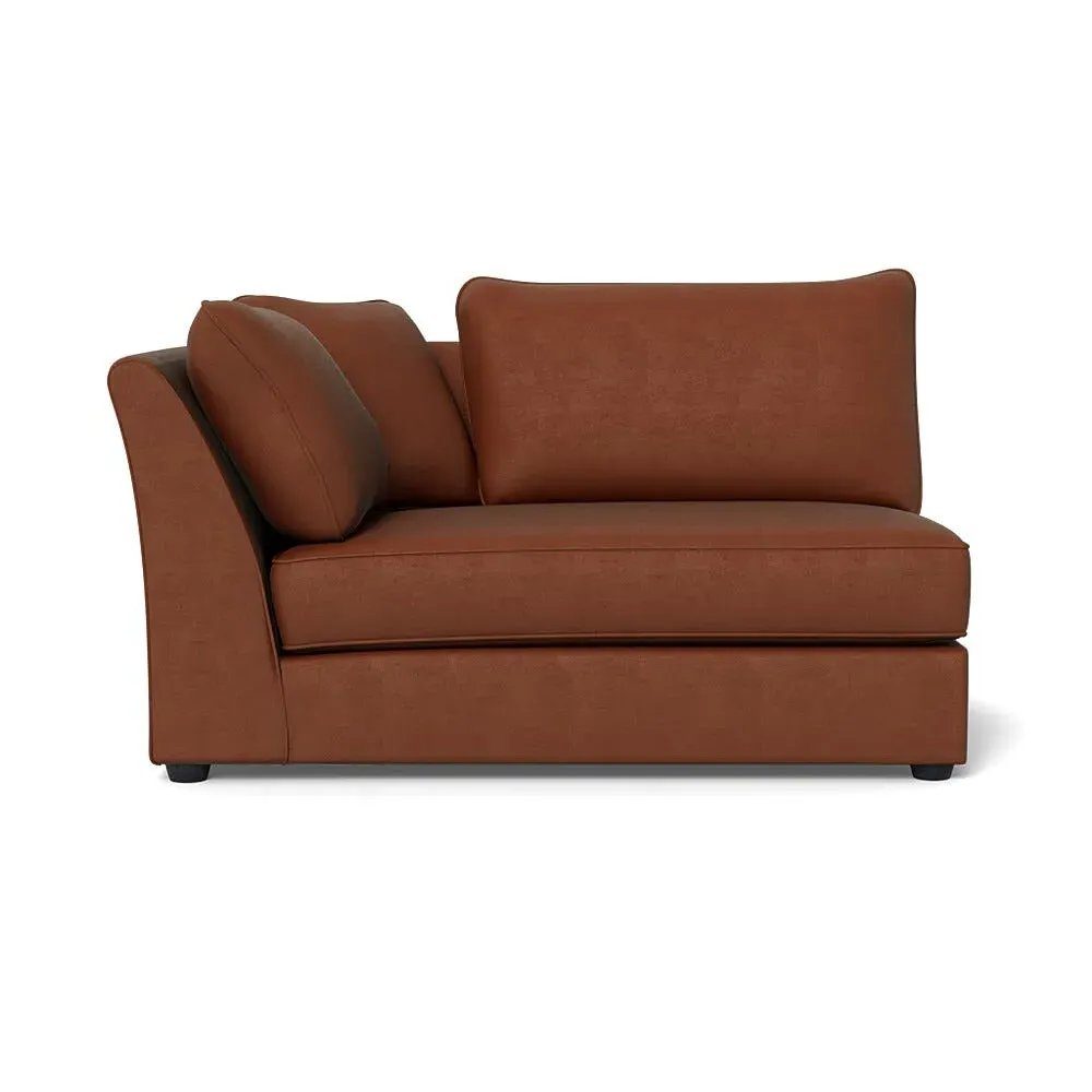 Large RHF Corner Unit - Brown, Luxe Velvet