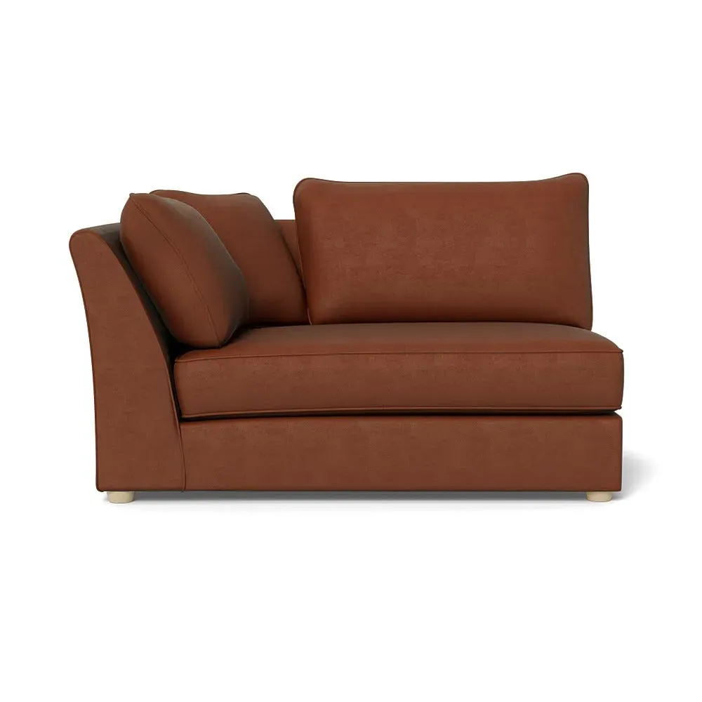 Large RHF Corner Unit - Brown, Luxe Velvet