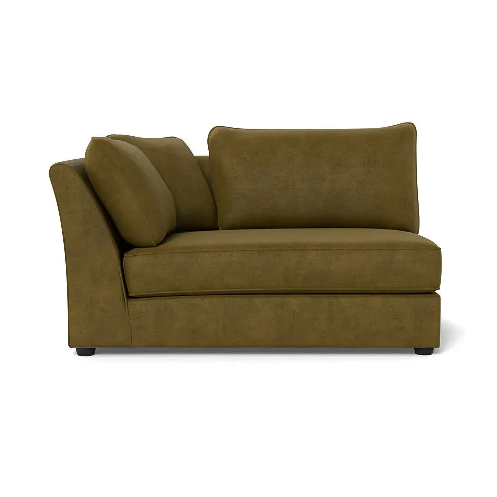 Large RHF Corner Unit - Green, Luxe Velvet