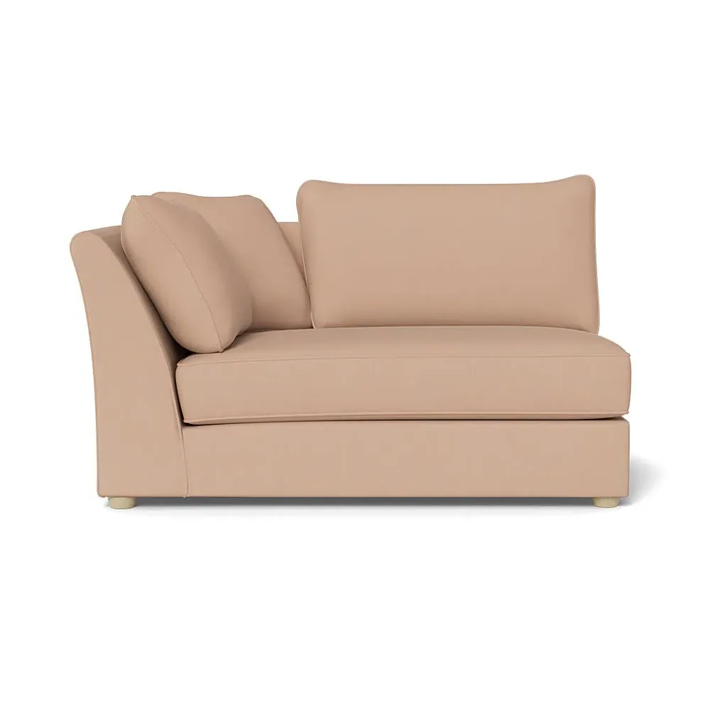 Large RHF Corner Unit - Pink, Linen-Cotton
