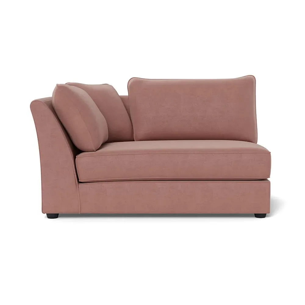 Large RHF Corner Unit - Pink, Luxe Velvet