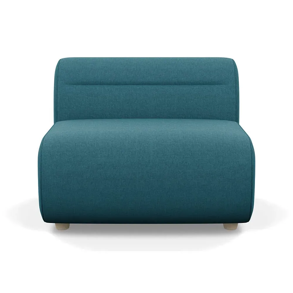 Large Single Sofa Module - Blue, Brushed Cotton image