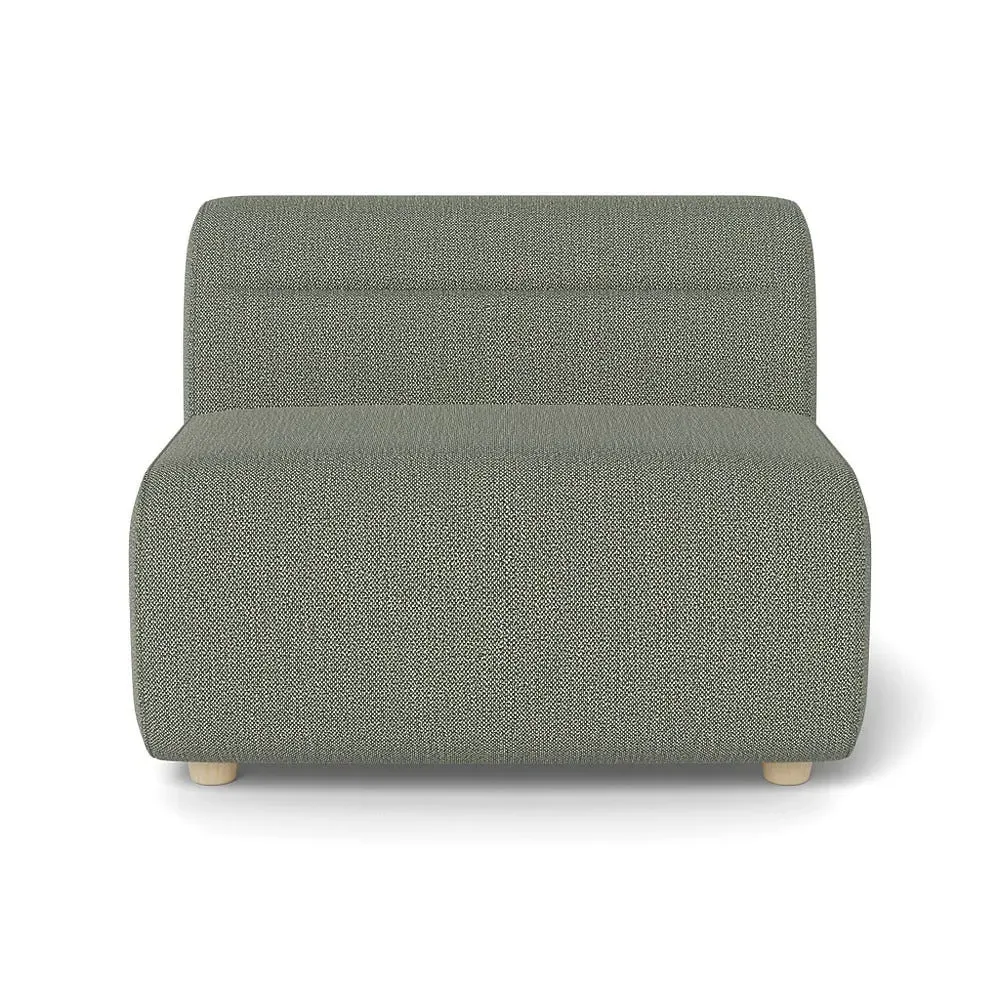 Large Single Sofa Module - Grey, Boucle Tweed