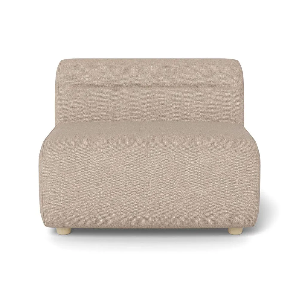 Large Single Sofa Module - Natural, Boucle Tweed