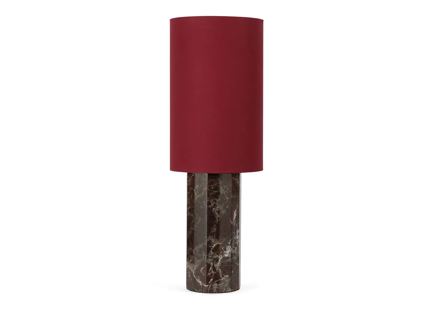 Large Table Lamp - Burgundy, Marble