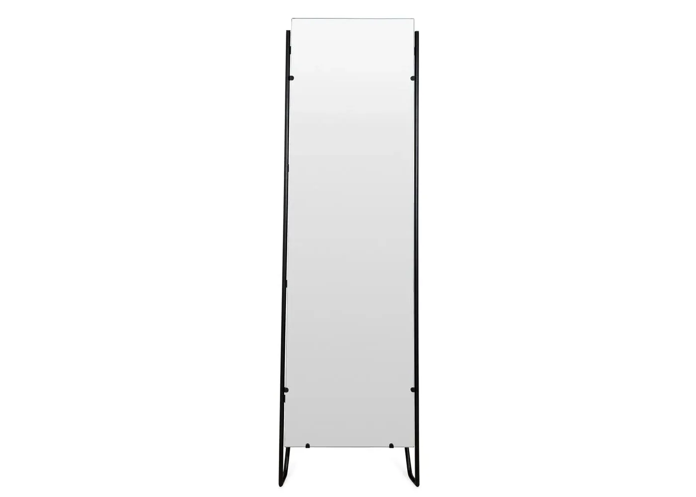 Lean-To Mirror with Shelf - Dark Oak, Metal image