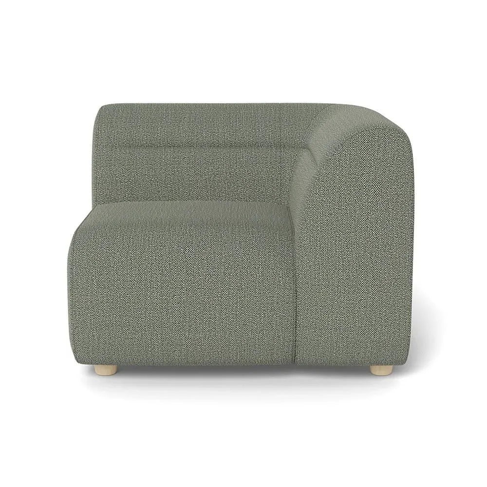 Left Corner Unit Module - Lapis, Boucle Tweed
