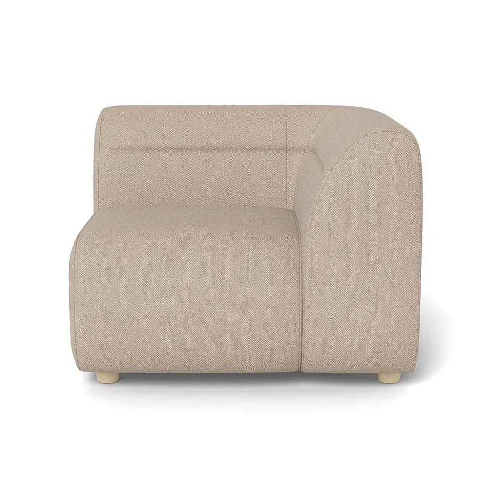 Left Corner Unit Module - Pearl, Boucle Tweed