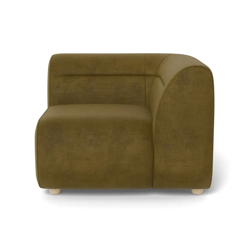 Left Corner Unit Module - Peridot, Smart Luxe Velvet