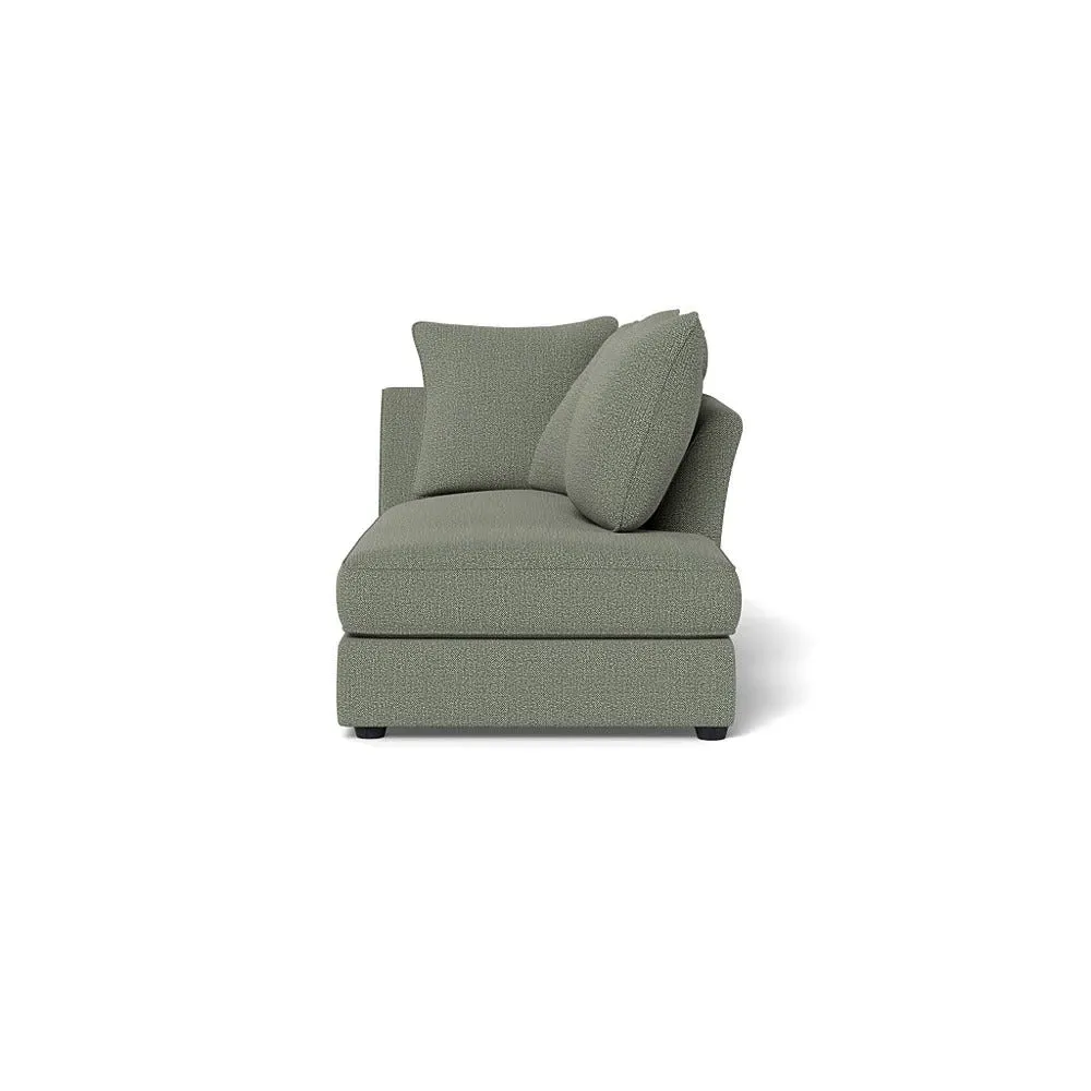 Left-Hand Chaise Unit - Grey, Boucle Tweed