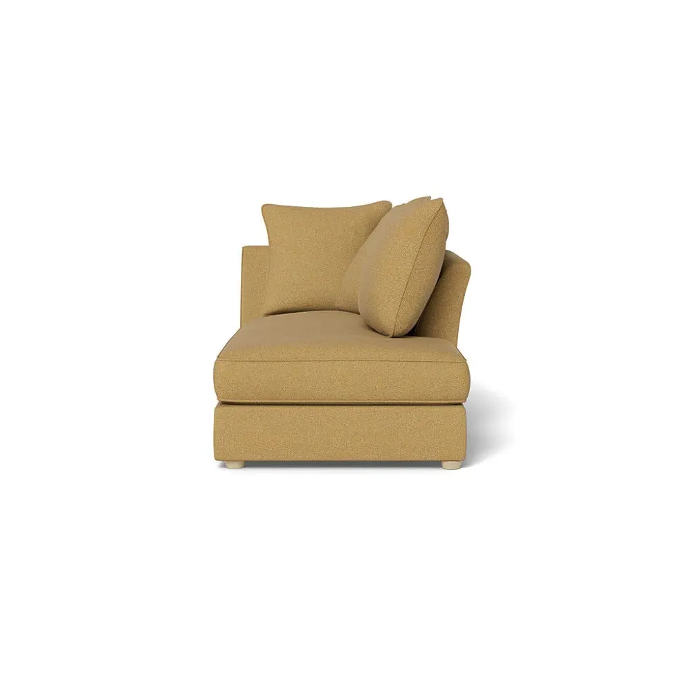 Left-Hand Chaise Unit - Yellow, Boucle Tweed