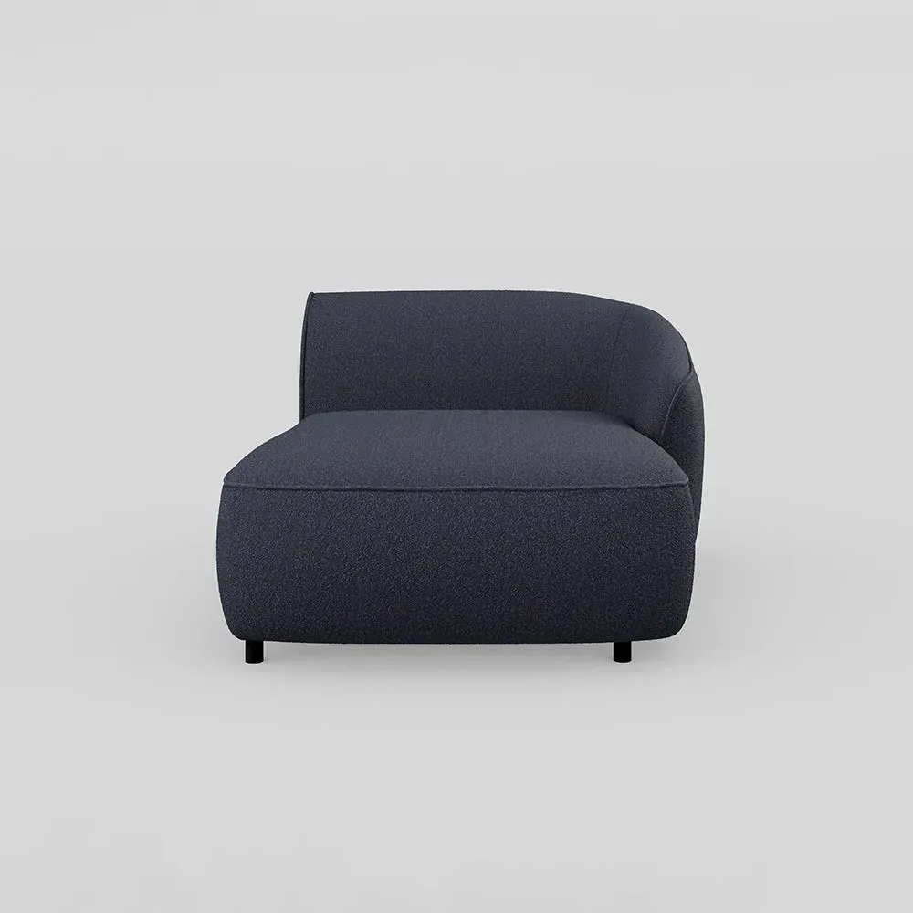 LHF Chaise Module - Blue, Boucle image