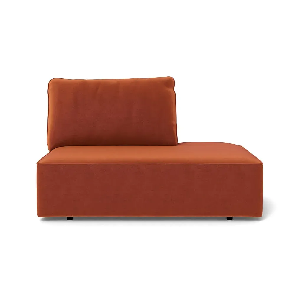 LHF Open End Unit - Brown, Cotton Velvet