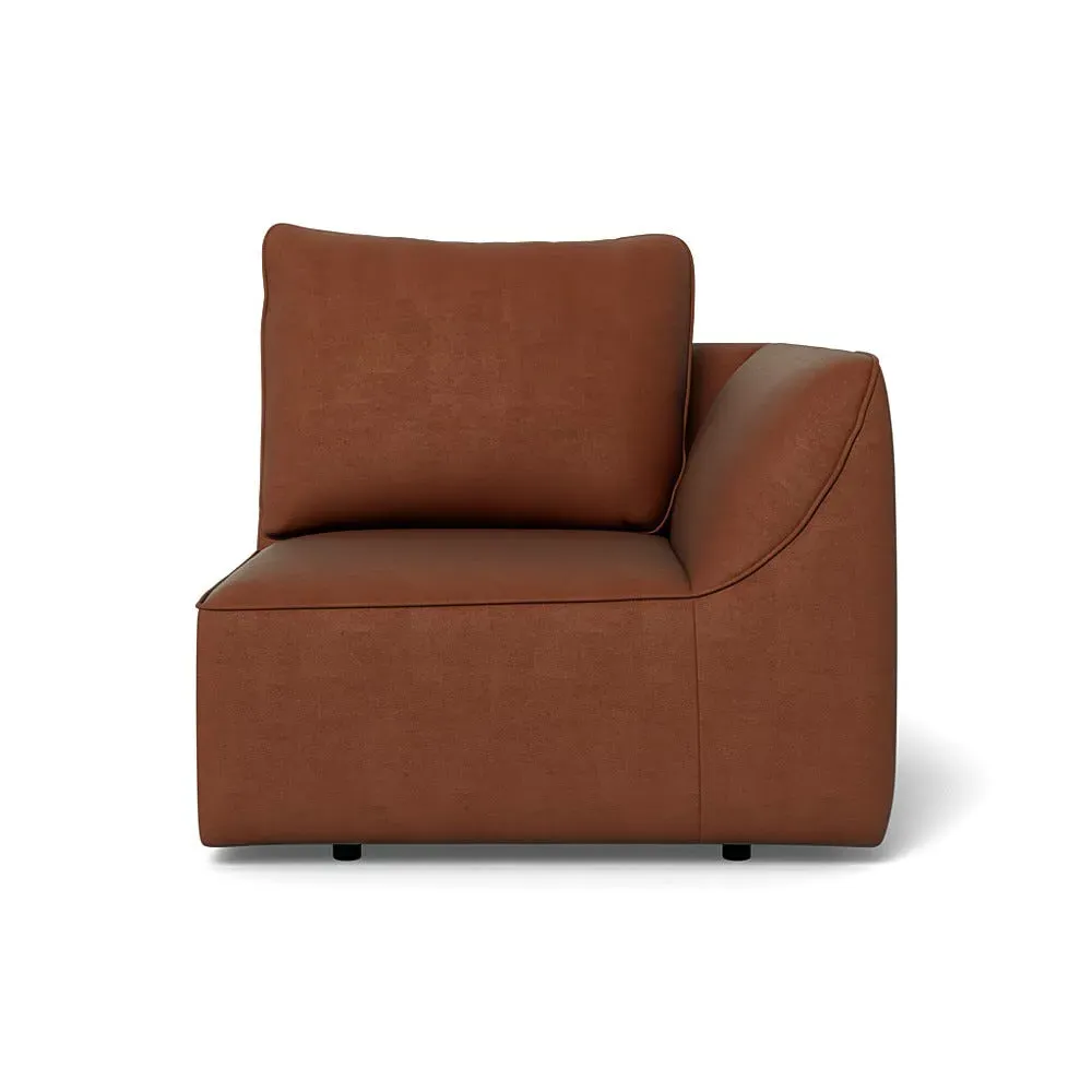 LHF Single Sofa Unit - Brown, Smart Luxe Velvet