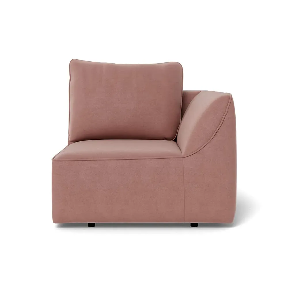 LHF Single Sofa Unit - Natural, Boucle Tweed