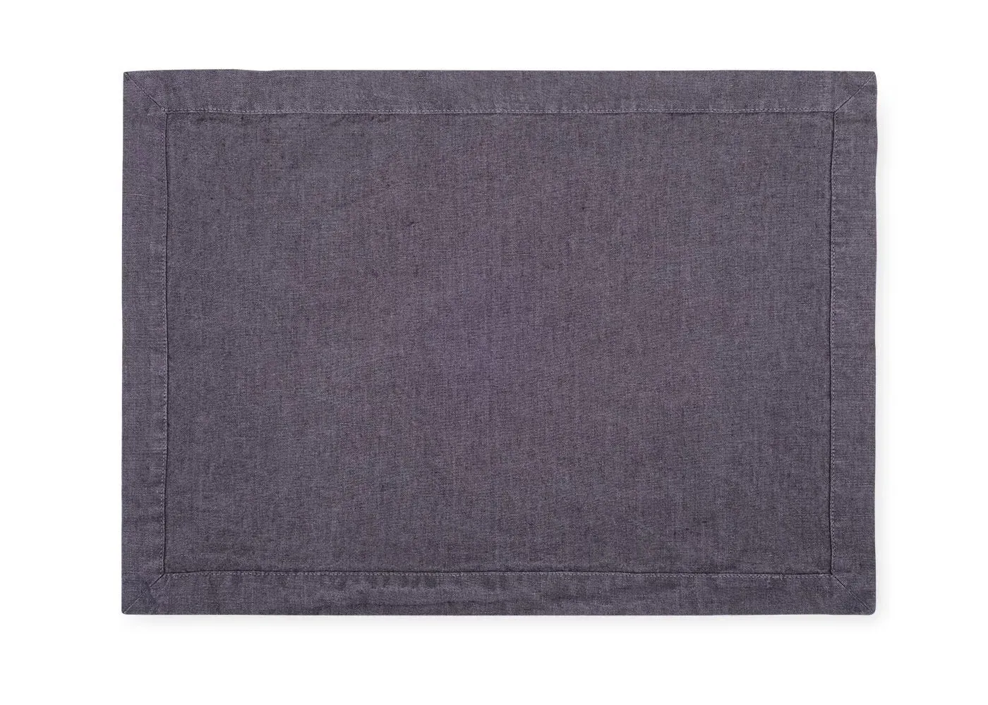 Linen Placemat with Hand Sewn Borders - Slate