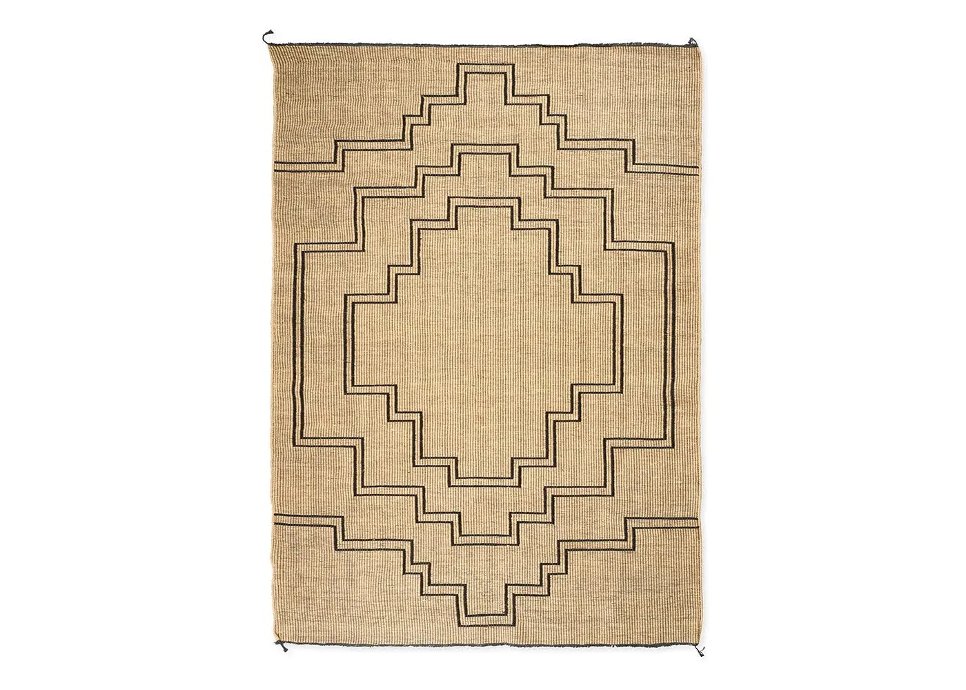 Compact Emene Rug - Natural & Black image