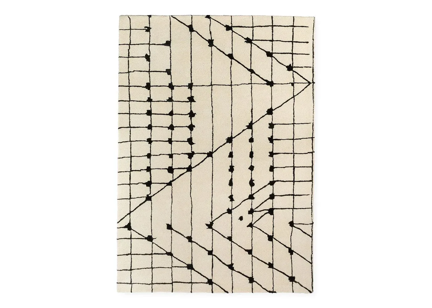 Compact Gisilo Rug - White & Black image
